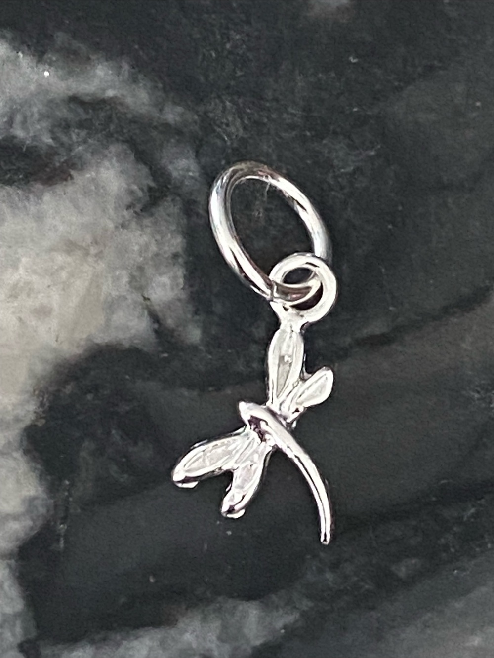 925 Silver Dragonfly Charm Pendant - Silver